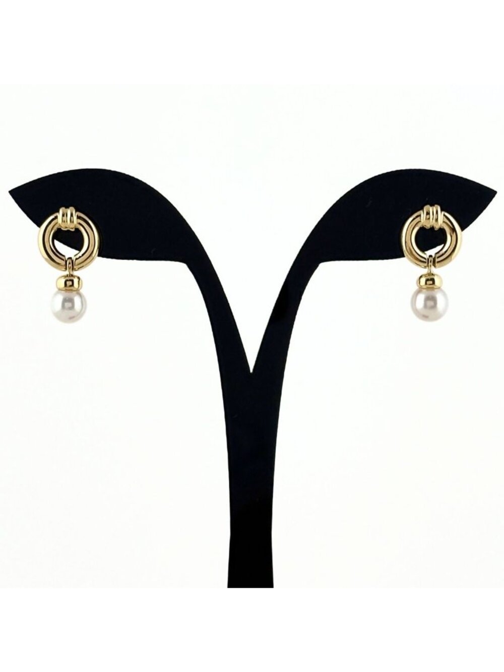 Tiffany & Co Door Knock Yellow Gold Pearl Earrings